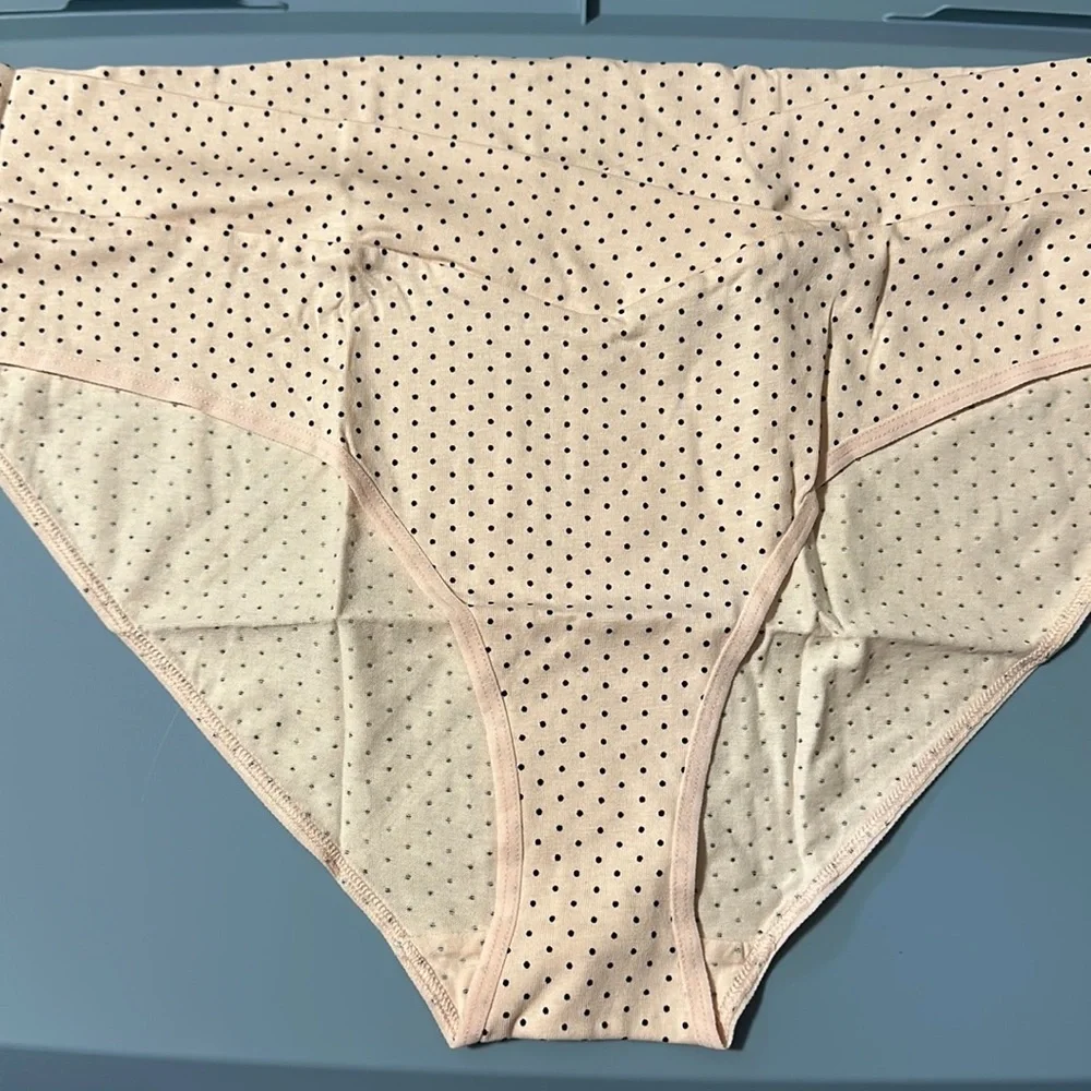 MOTHERHOOD MATERNITY POLKA DOT PANTY: PINK/BLACK: NEW WITH TAGS: SIZE XL